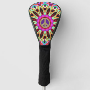 Groovy Brights Hippy Peace Sign Cushion Golf Headcover