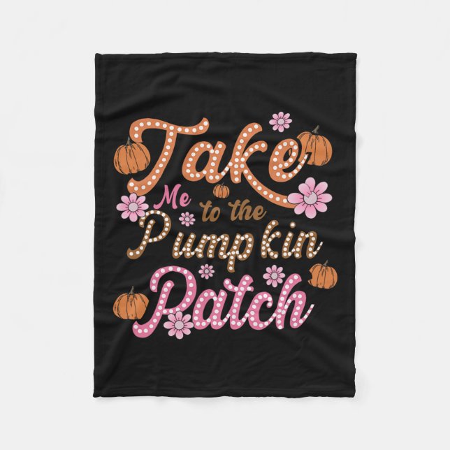 Groovy bringt mich zum Kürbispflaster Herbst Fleecedecke (Vorderseite)