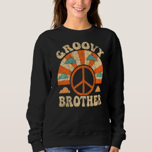 Groovy Brother 70er Ästhetik 1970er Retro Brother Sweatshirt