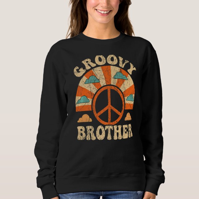 Groovy Brother 70er Ästhetik 1970er Retro Brother Sweatshirt (Vorderseite)