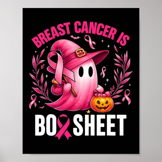 Groovy Brustkrebs ist ein Booblatt-Sensibilisierun Poster (Vorne)