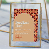 Groovy Bucket List Wedding Sign