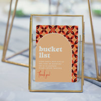 Groovy Bucket List Wedding Sign