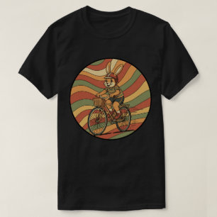 Groovy Bunny auf einem Fahrrad - Retro-Radtour T-Shirt