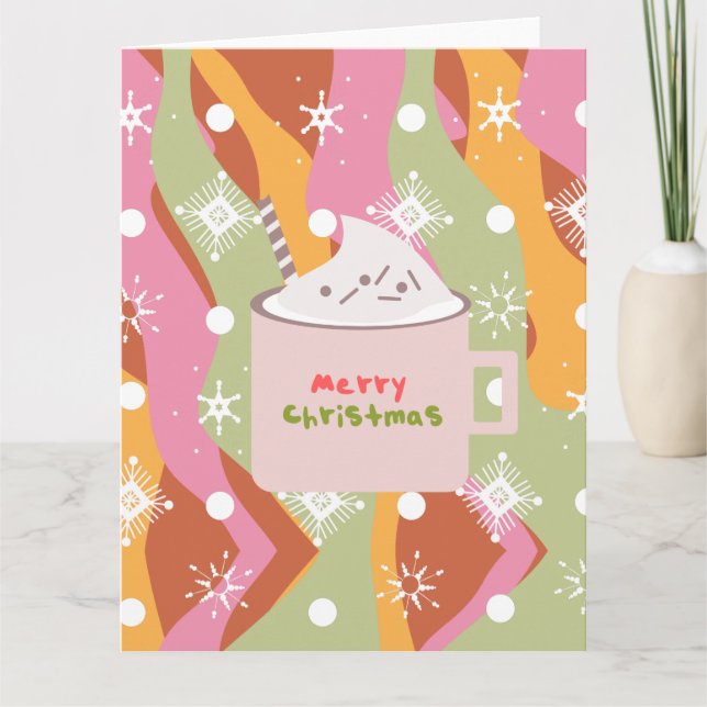 Groovy Campfire Tasse Weihnachten Karte (Vorderseite)