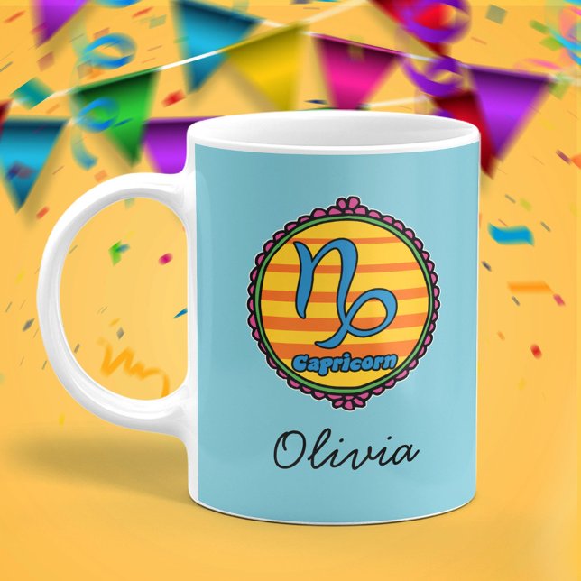 Groovy Capricorn Custom Kaffeetasse (Von Creator hochgeladen)