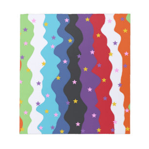 Groovy Celestial Stripe Bold Abstrakt Notizblock