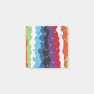 Groovy Celestial Stripe Bold Abstrakt Post-it Klebezettel