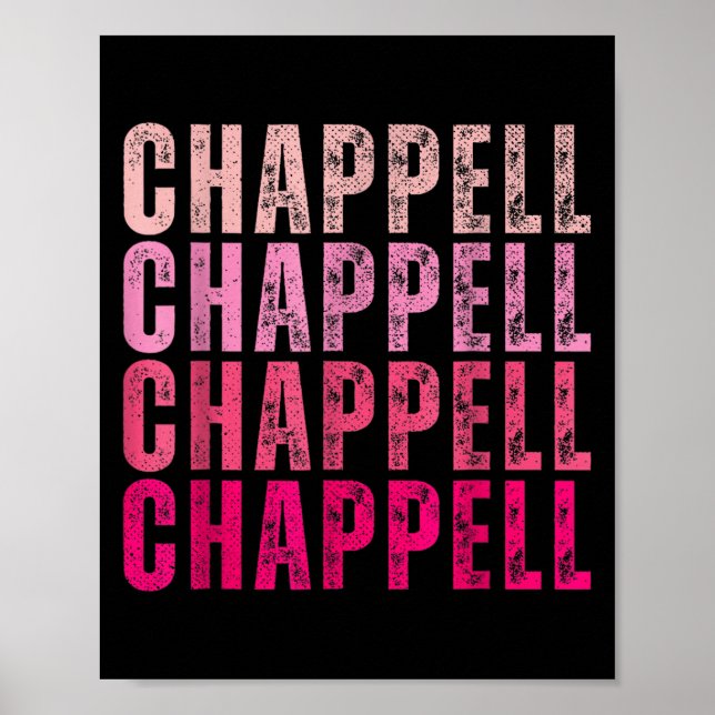 Groovy Chappell First Name D Chappell Tees Meme  Poster (Vorne)