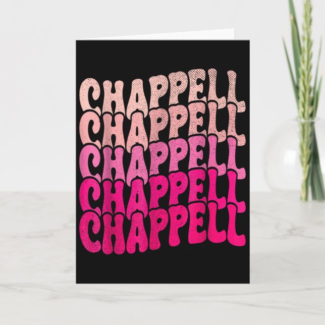 Groovy Chappell Vorname D Chappell Tees Meme  Karte (Vorderseite)