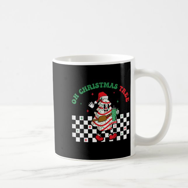 Groovy Checkered Oh Christmas Tree Cakes For Cake  Kaffeetasse (Rechts)