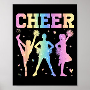 Groovy Cheer Coquette Schleife Cheerleading Liebha Poster