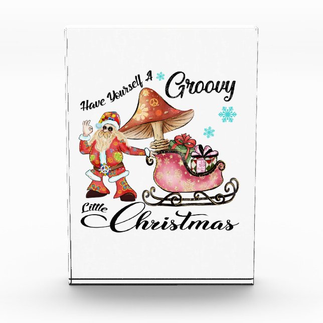 Groovy Chirstmas Geschenk - Fotoblock (Vorderseite)
