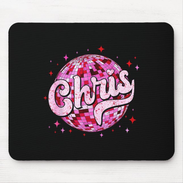 Groovy Chris First Name D I Love Chris Tees Meme  Mousepad (Vorne)