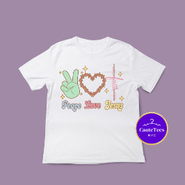 Groovy Christlich Peace Liebe Jesus T-Shirt