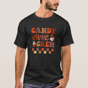 Groovy Christmas Candy Cane Crew mit Gnome und Ca T-Shirt