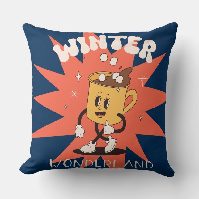 Groovy Christmas Day Throw Kissen (Vorderseite)