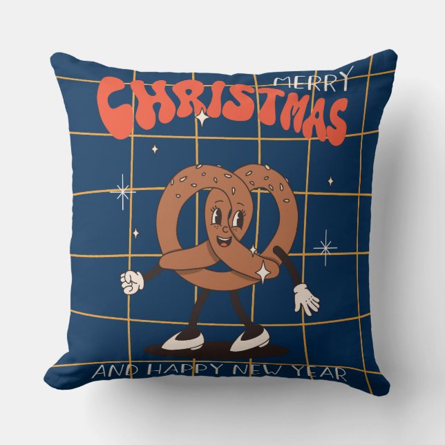 Groovy Christmas Day Throw Kissen (Vorderseite)
