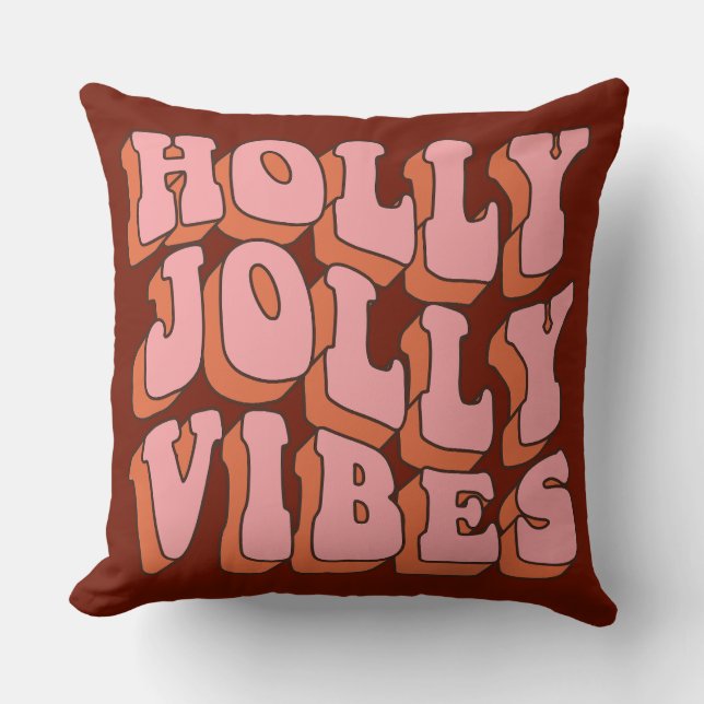 Groovy Christmas Day Throw Kissen (Vorderseite)