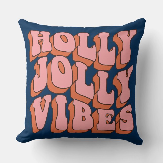 Groovy Christmas Day Throw Kissen (Vorderseite)