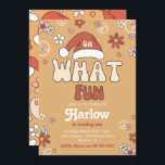 Groovy Christmas Geburtstagseinladung | Winter Einladung<br><div class="desc">Groovy Weihnachten Geburtstag Einladung. Bereit, von dir personalisiert zu sein!</div>