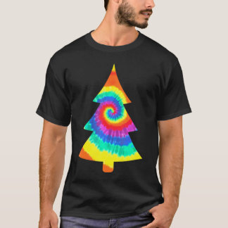 Groovy Christmas Gefärbte Krawatte Tree Tye Die To T-Shirt