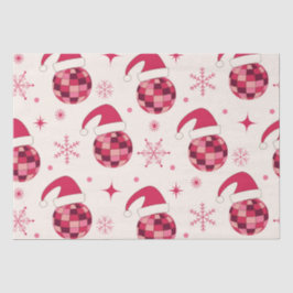 Groovy Christmas Santa Disco Balls Muster Seidenpapier