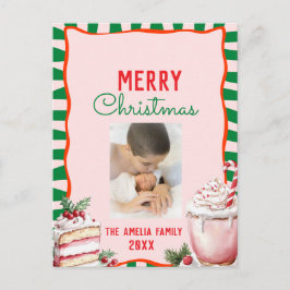 Groovy Christmas Sweet Treats Photo  Postkarte