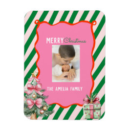 Groovy Christmas Tree Doodle Photo  Magnet