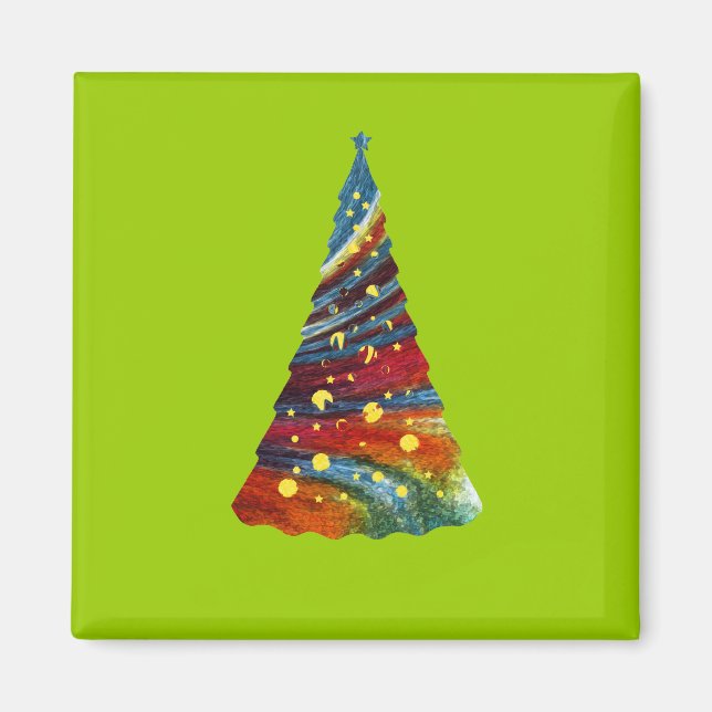 Groovy Christmas Tree Magnet (Vorne)