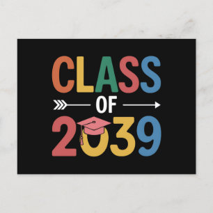 Groovy Class of 2039 Abschluss Senior 2039 Postkarte