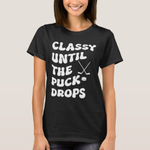 Groovy Cly bis der Puck fällt Hockey Frauen T-Shirt