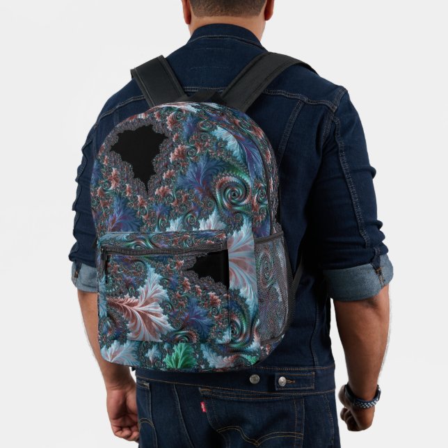 Groovy Colorful Boho Hippie Mandelbrot Fraktal Art Bedruckter Rucksack (Insitu (Modell))