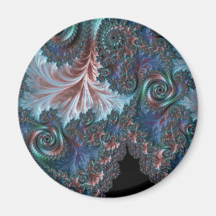 Groovy Colorful Boho Hippie Mandelbrot Fraktal Art Magnet