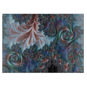 Groovy Colorful Boho Hippie Mandelbrot Fraktal Art Schneidebrett