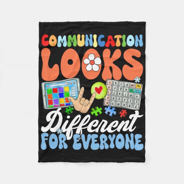 Groovy Communication sieht für jeden anders aus Fleecedecke (Vorderseite)