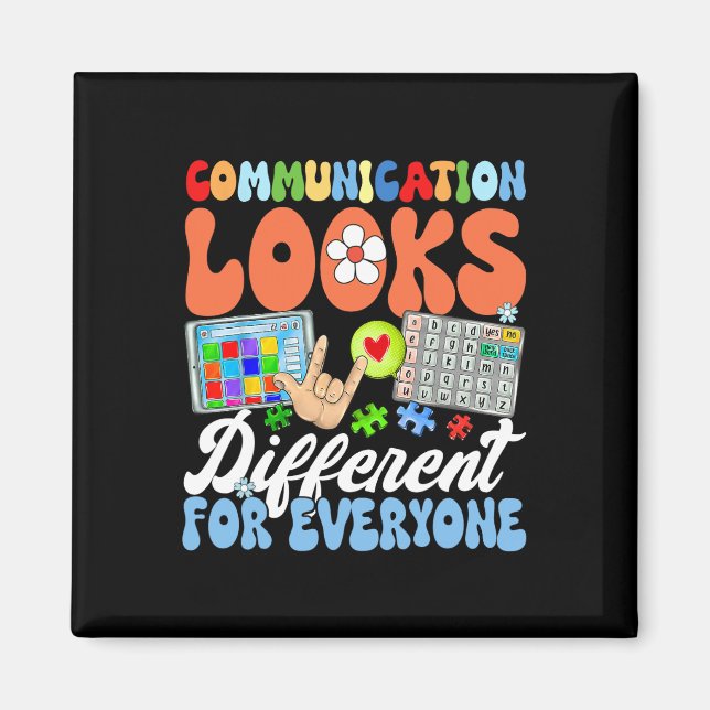 Groovy Communication sieht für jeden anders aus Magnet (Vorne)