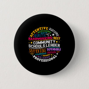 Groovy Community Schools Leiter verbreitet Positiv Button