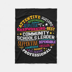 Groovy Community Schools Leiter verbreitet Positiv Fleecedecke