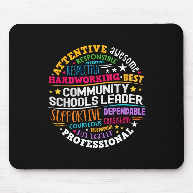 Groovy Community Schools Leiter verbreitet Positiv Mousepad (Vorne)
