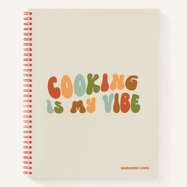 Groovy Cooking ist meine Vibe, Koch, Koch, Feinsch Notizbuch (Vorderseite)