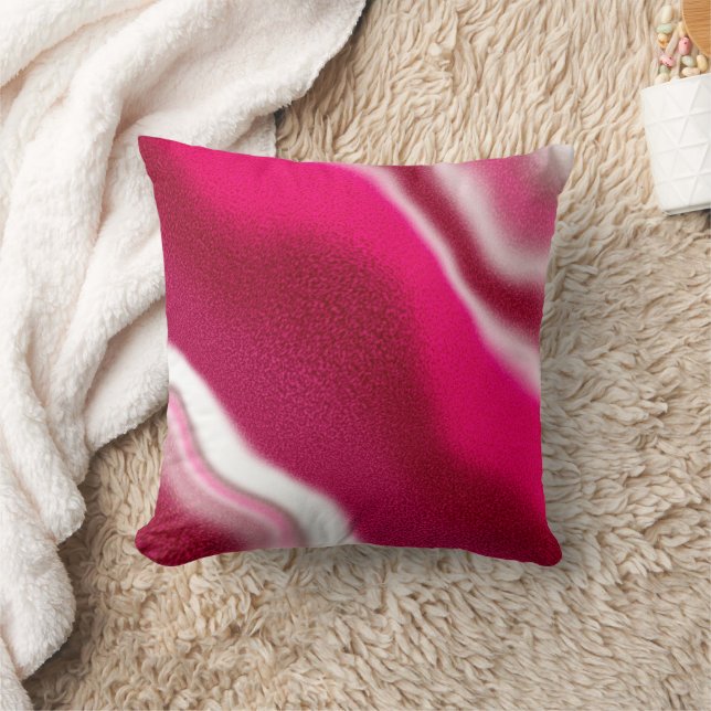 Groovy Cool Candy Cane Red Pink Weihnachtsakzent Kissen (Decke)