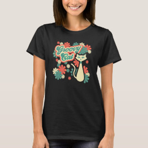 Groovy Coole Funky Katze Psychedelisch Retro Vinta T-Shirt