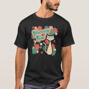 Groovy Coole Funky Katze Psychedelisch Retro Vinta T-Shirt