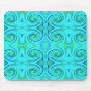 Groovy Cooles Abstraktes Aqua Liquid Art Swirl Mus Mousepad