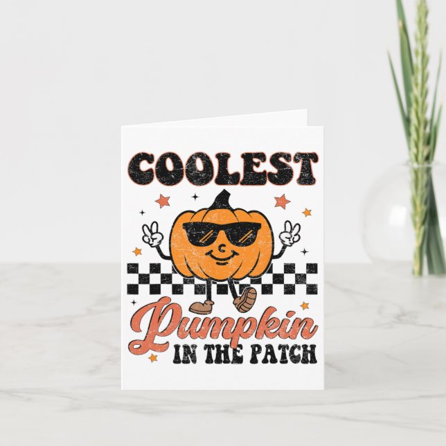Groovy Coolster Kürbis zum PatchHalloween Karte (Vorderseite)