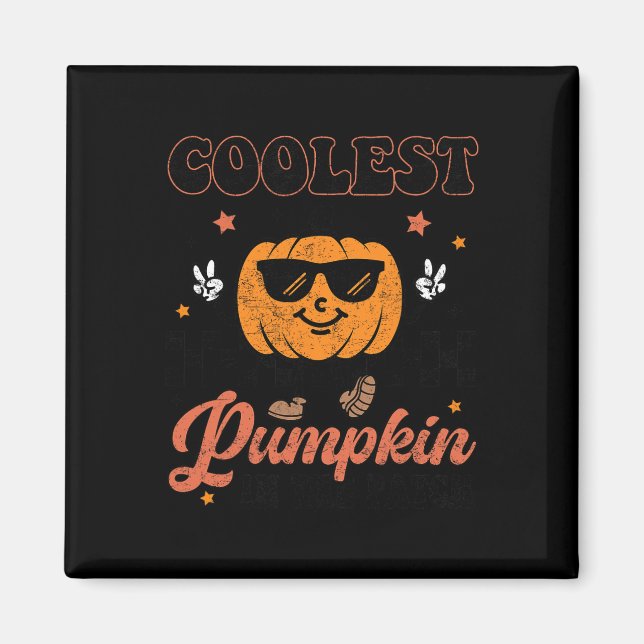 Groovy Coolster Kürbis zum PatchHalloween Magnet (Vorne)