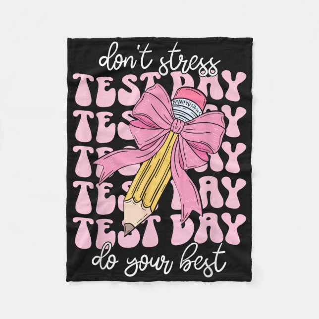 Groovy Coquette Test Day Machen Sie Ihren besten T Fleecedecke (Vorderseite)