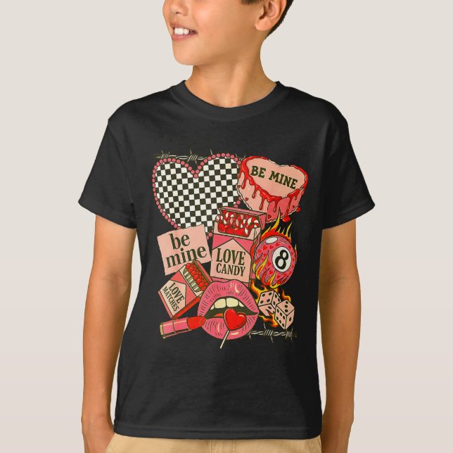 Groovy Coquette Western Valentines Day Collage Cli T-Shirt (Vorderseite)