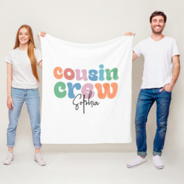 Groovy Cousin Crew Personalisiert Fleecedecke